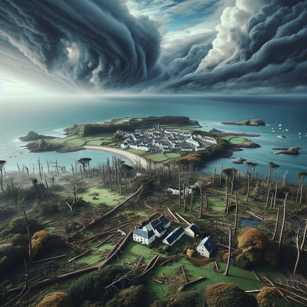 “Jersey’s Brave Battle: Aftermath of Storm Ciarán Leaves Island Battered”
