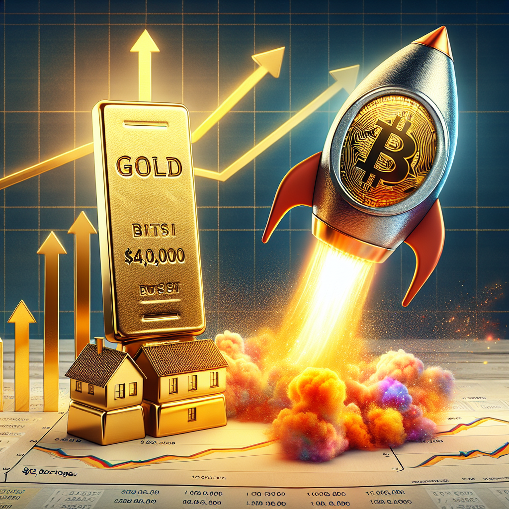 “Gold Soars to All-Time High, Bitcoin Surges Past $42,000; UK Inflation Skyrockets for Mortgage Holders”