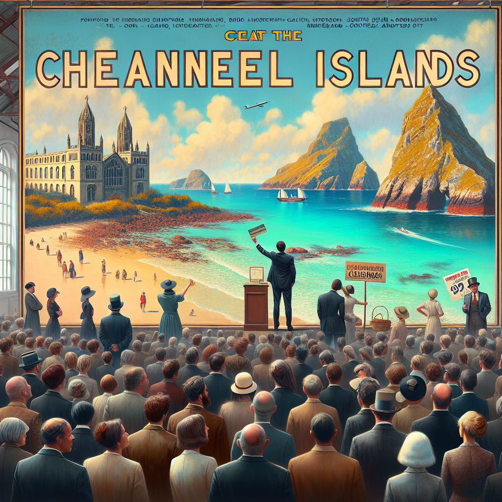“Discover the Hidden Gem: Rare Channel Islands Travel Poster Sells for £5,000 at Auction!”