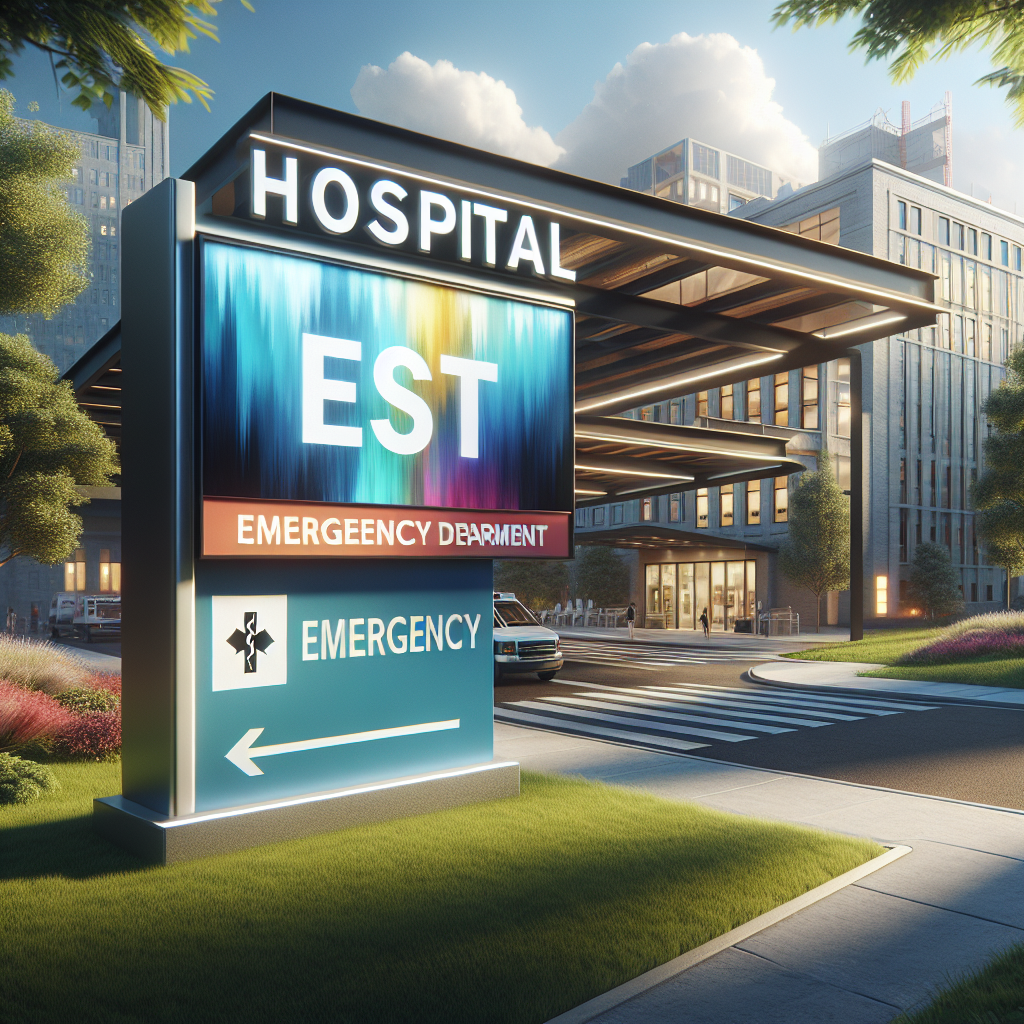 “Revamped and Ready: Check Out the Hospital’s Brand New Emergency Department Sign!”