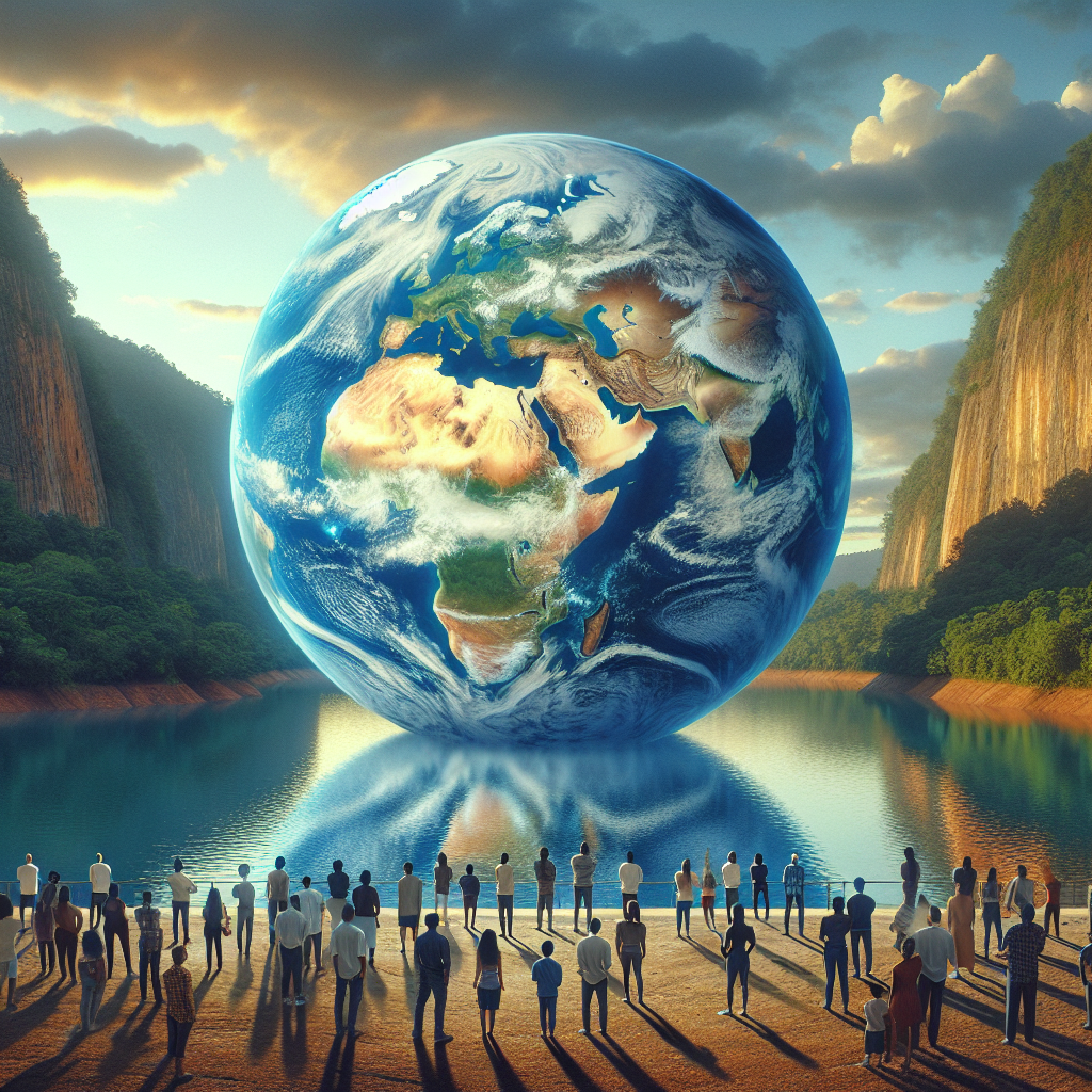 “Unbelievable Sight: Massive Earth Globe Found Floating on Jersey Reservoir!”