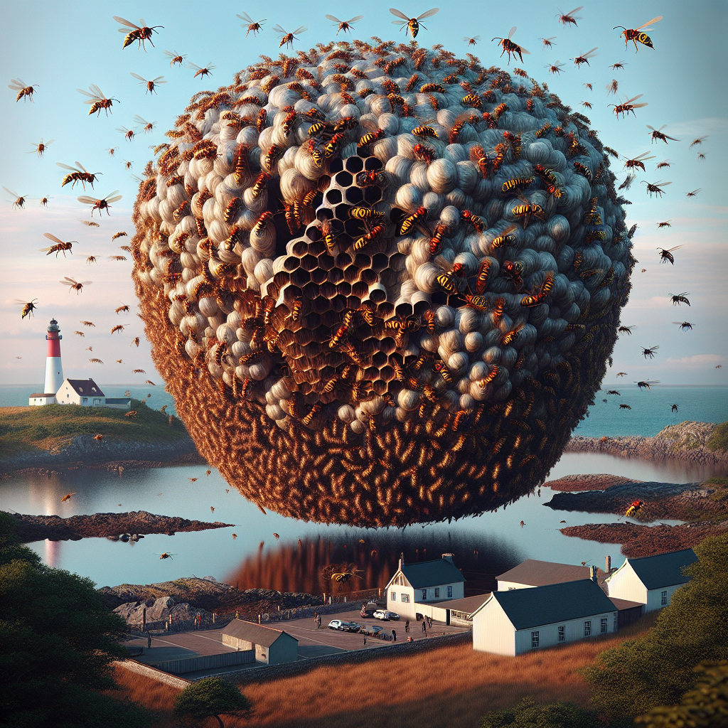 “Unbelievable Discovery: Jersey Island Unveils Massive Asian Hornet Nest – A Record-Breaking Find!”