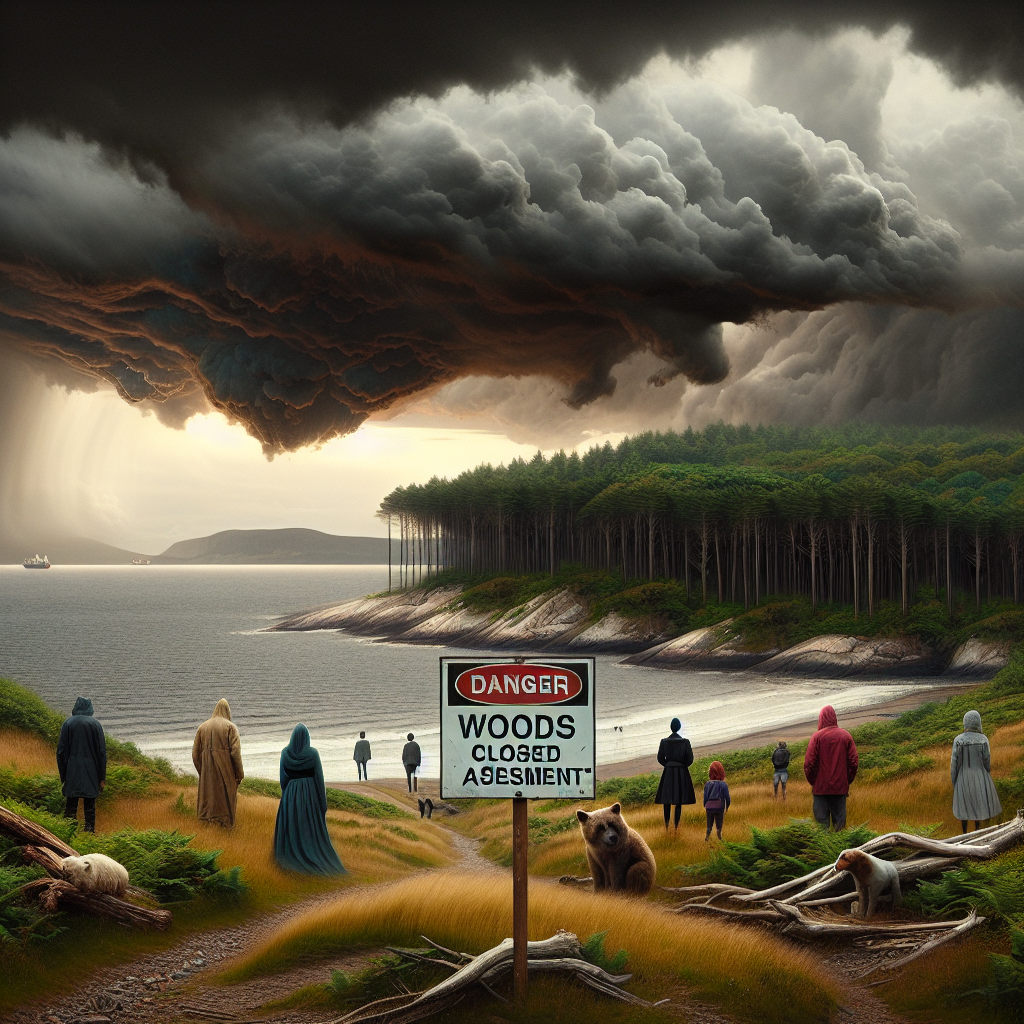 “Stay Safe: Islanders Urged to Steer Clear of Woods as Storm Damage is Assessed”