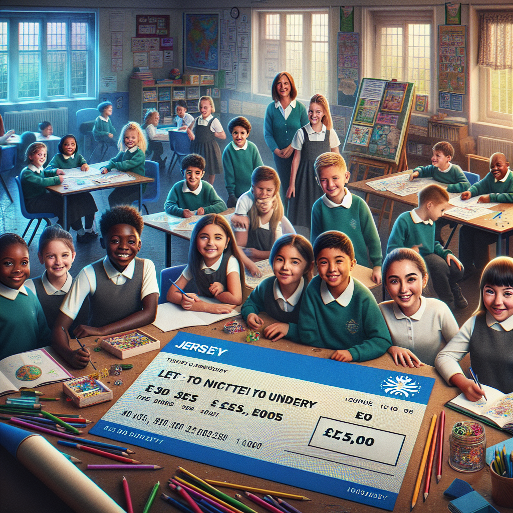“Lottery Funding Transforms Lives: 600 Primary School Children in Jersey Benefit from £5,000 Grant”
