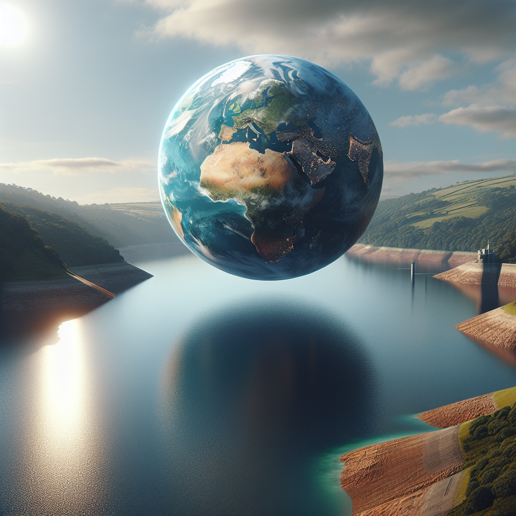 “Jaw-Dropping Discovery: Enormous Earth Globe Spotted Floating on Jersey Reservoir!”