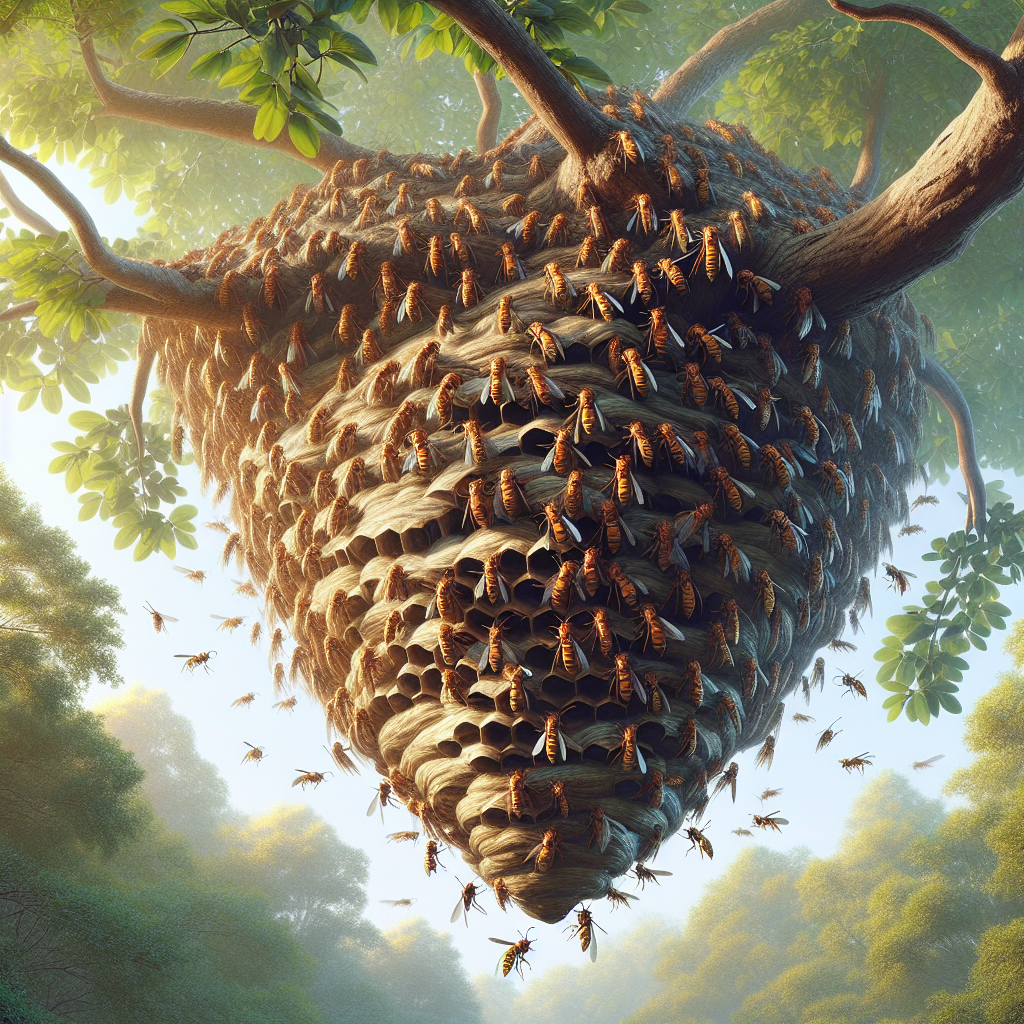 “Breaking News: Enormous Asian Hornet Nest Uncovered on Jersey Island – Unprecedented Size!”