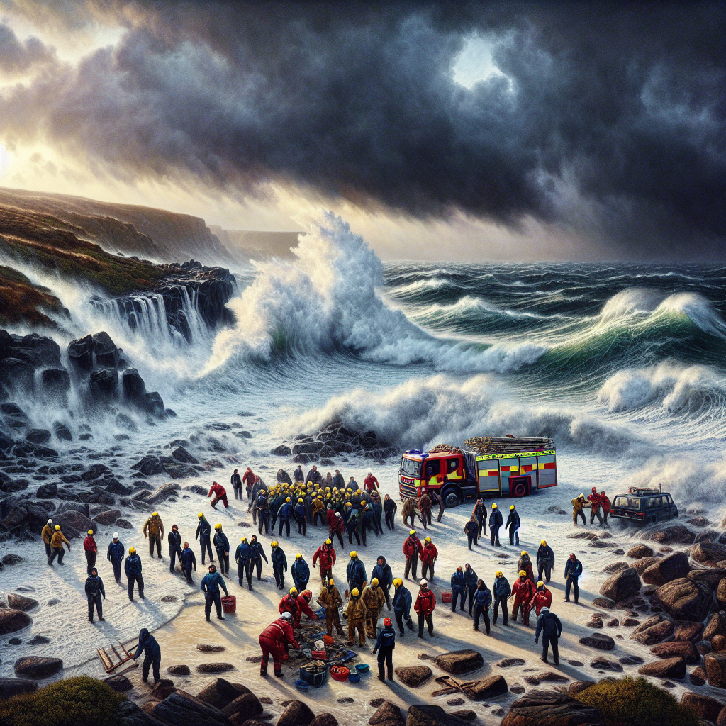 “Jersey in Crisis: Massive Recovery Operation Launched After Storm Ciaran Ravages Island”