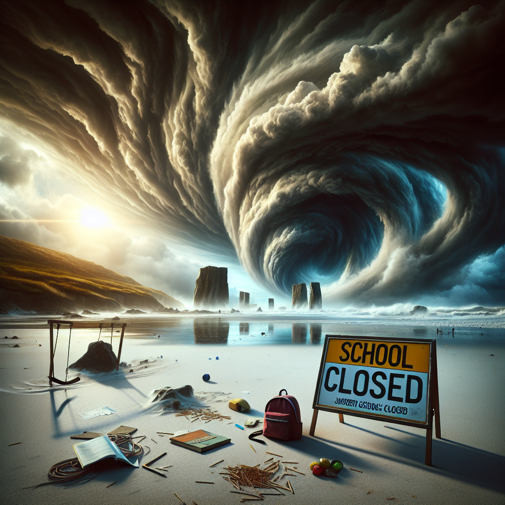 “Stay Safe: Jersey Schools Remain Closed as Storm Ciarán Rages On”