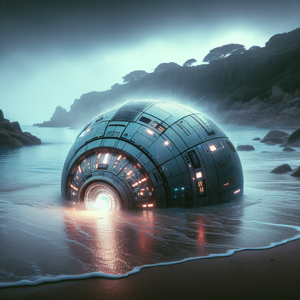 “Unveiling the Mysterious ‘Space Capsule’: A Fascinating Arrival in Rainy August Jersey”