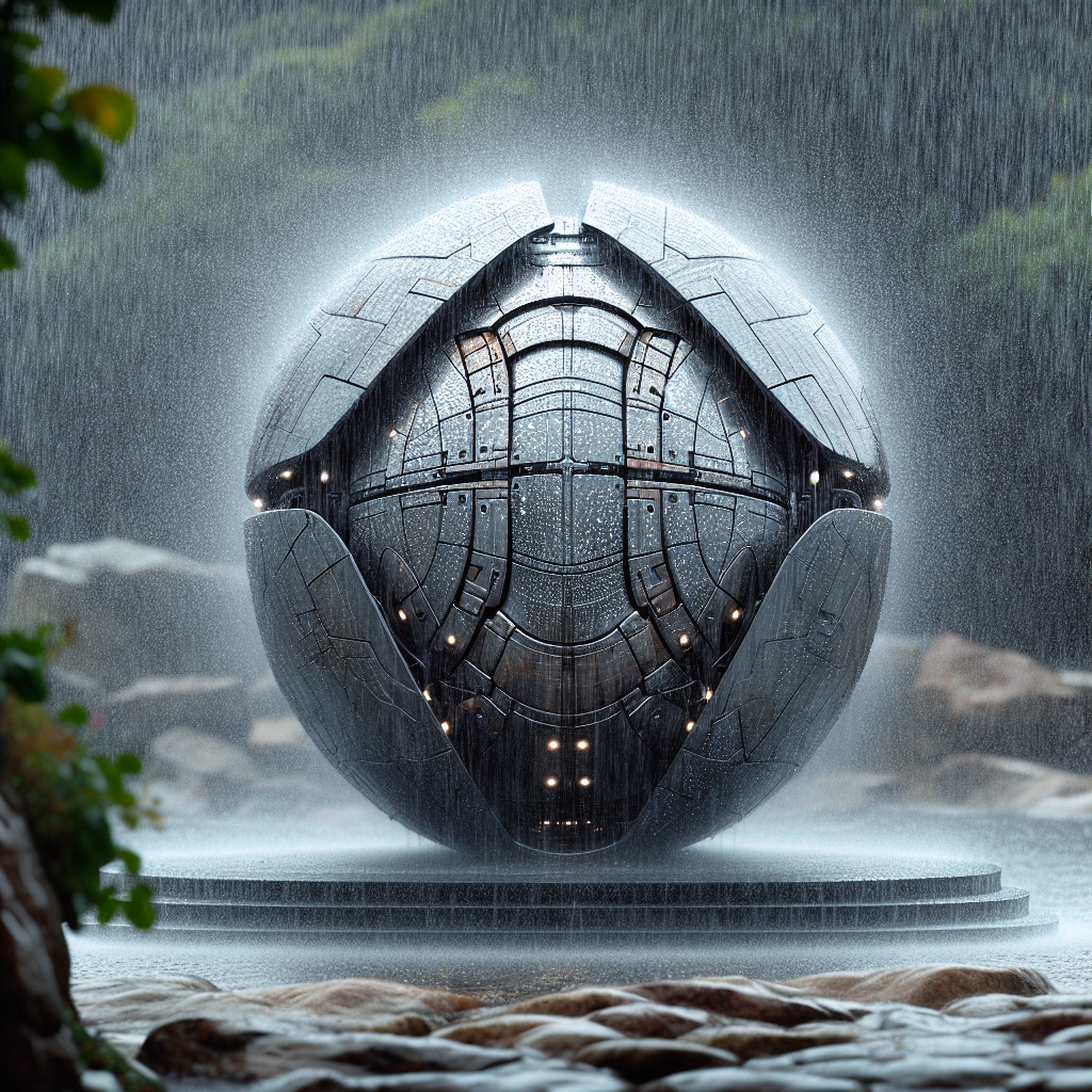 “Unveiling the Mysterious ‘Space Capsule’: A Fascinating Arrival in Jersey during the Rainy Month of August”