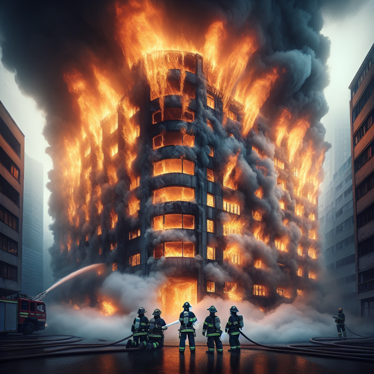 Inferno Engulfs Jersey Building: Heroic Firefighters Battle the Flames