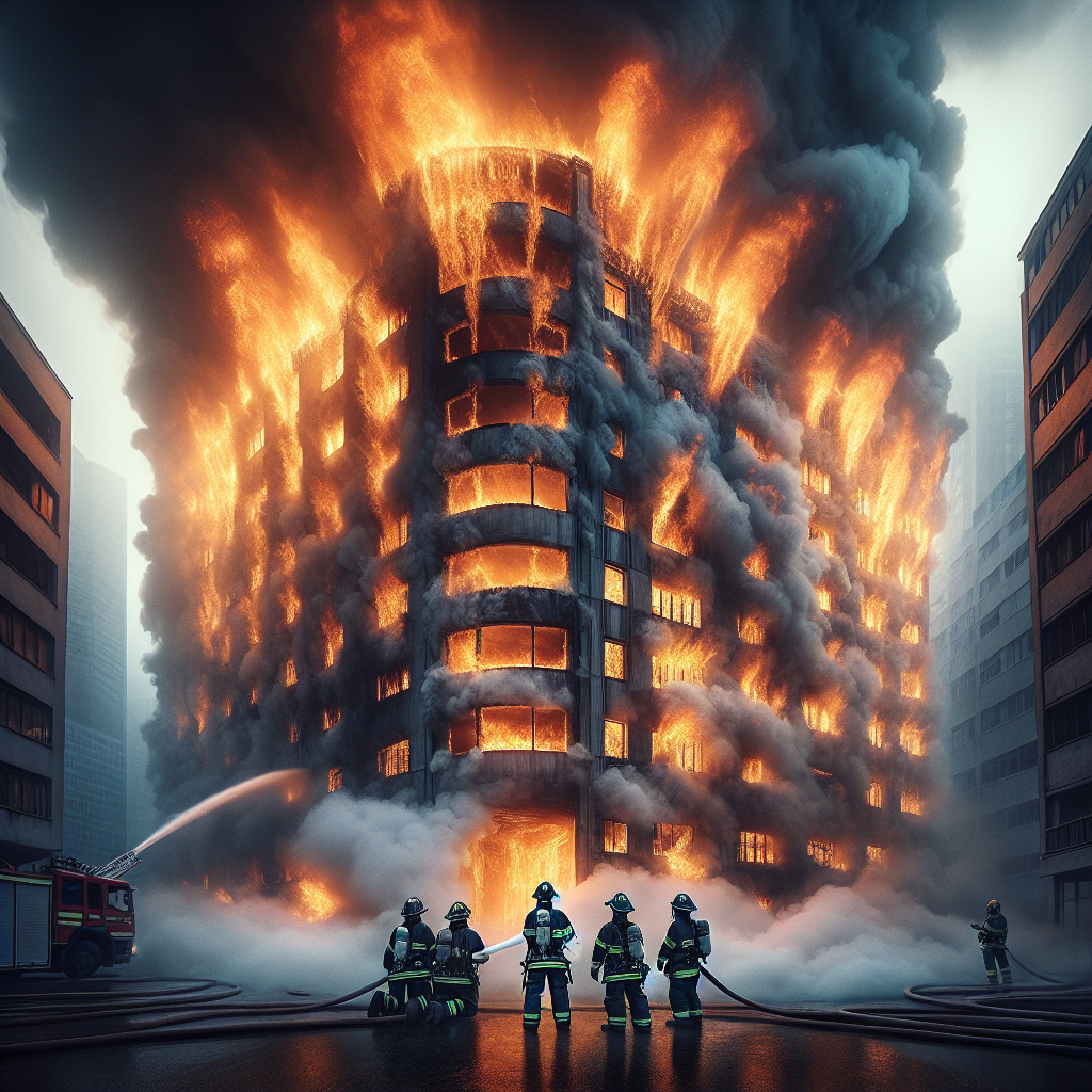 Inferno Engulfs Jersey Building: Heroic Firefighters Battle the Flames