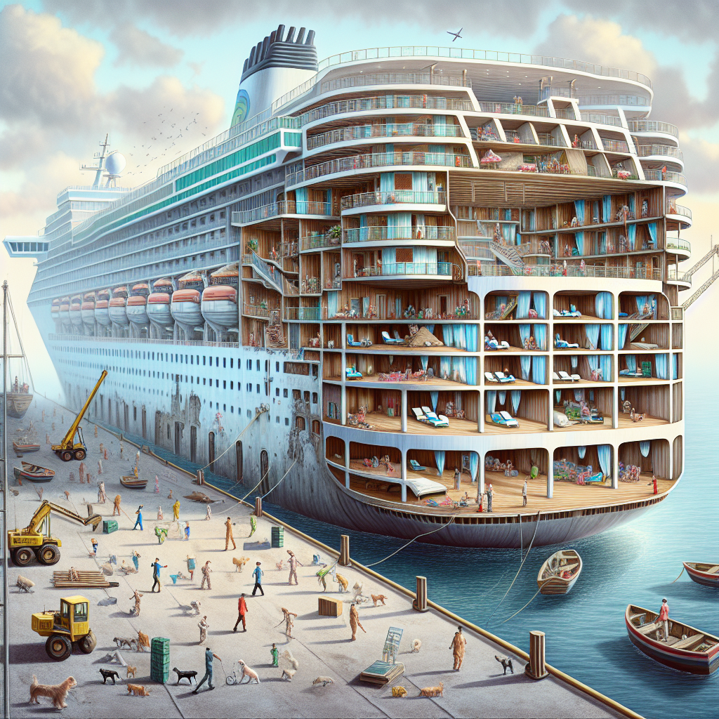 “Discover the Surprising Solution: Transforming a Decommissioned Cruise Ship into Housing for Overseas Workers!”