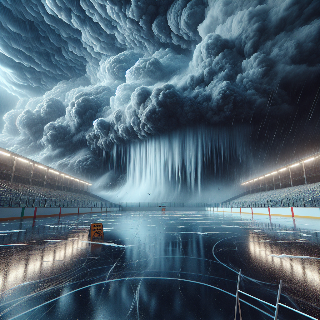 “Jersey’s Ice Rink Forced to Temporarily Close Due to Wild Stormy Weather”