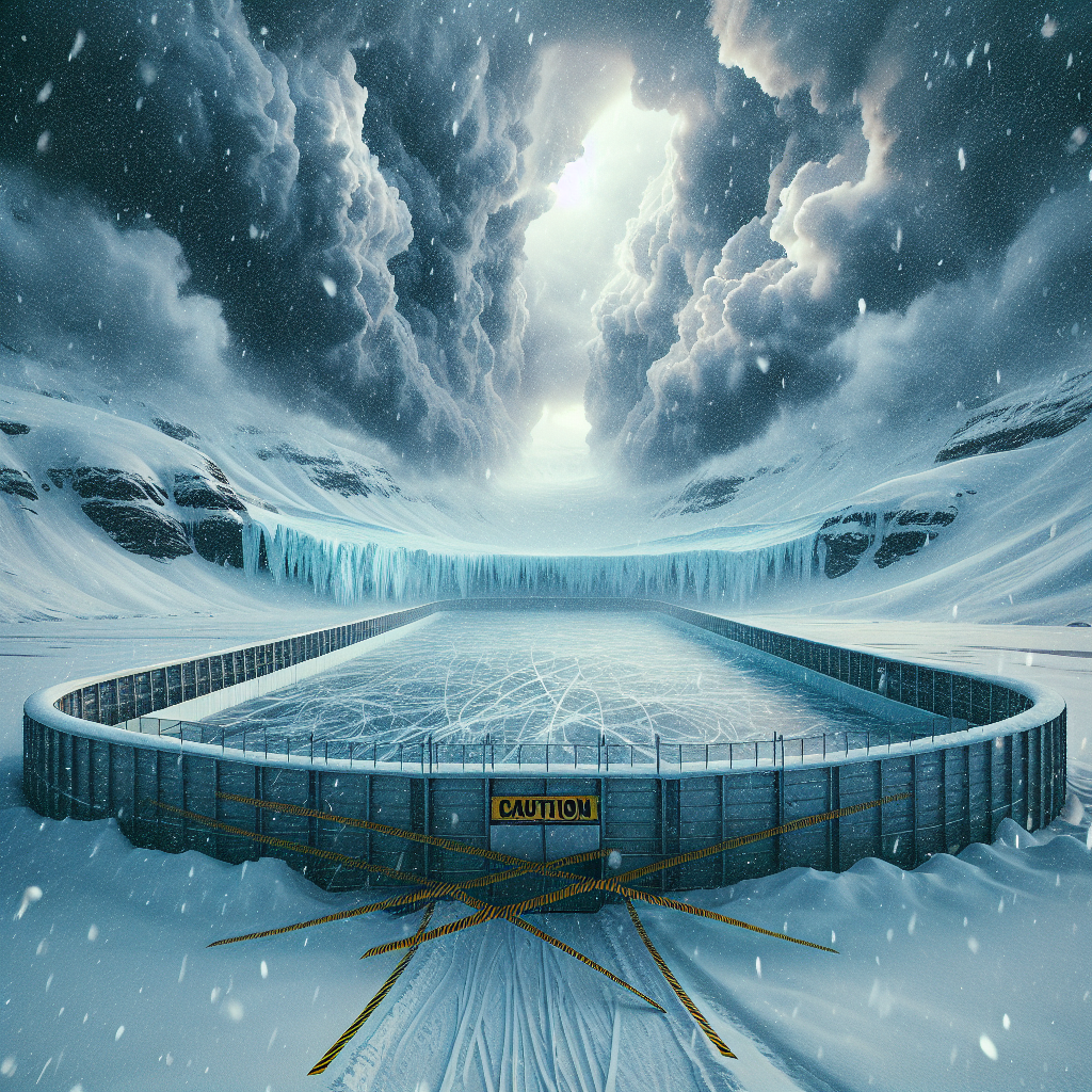 “Jersey’s Ice Rink Forced to Temporarily Close Due to Wild Stormy Weather”
