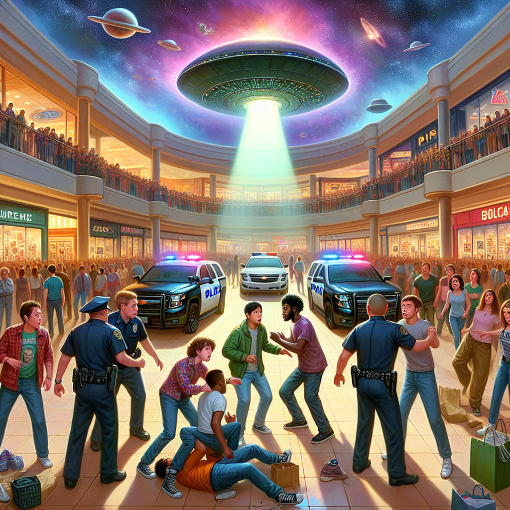 “Unbelievable: Teen Fight at Mall Triggers Enormous Police Presence Amidst Alien Sighting Speculations”