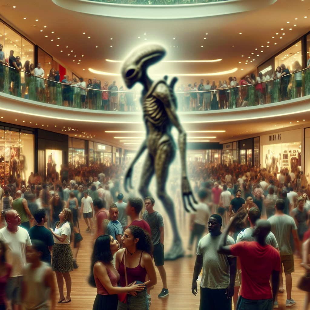 “Unbelievable Footage of Mysterious ‘Alien Creature’ at Miami Mall Goes Viral!”