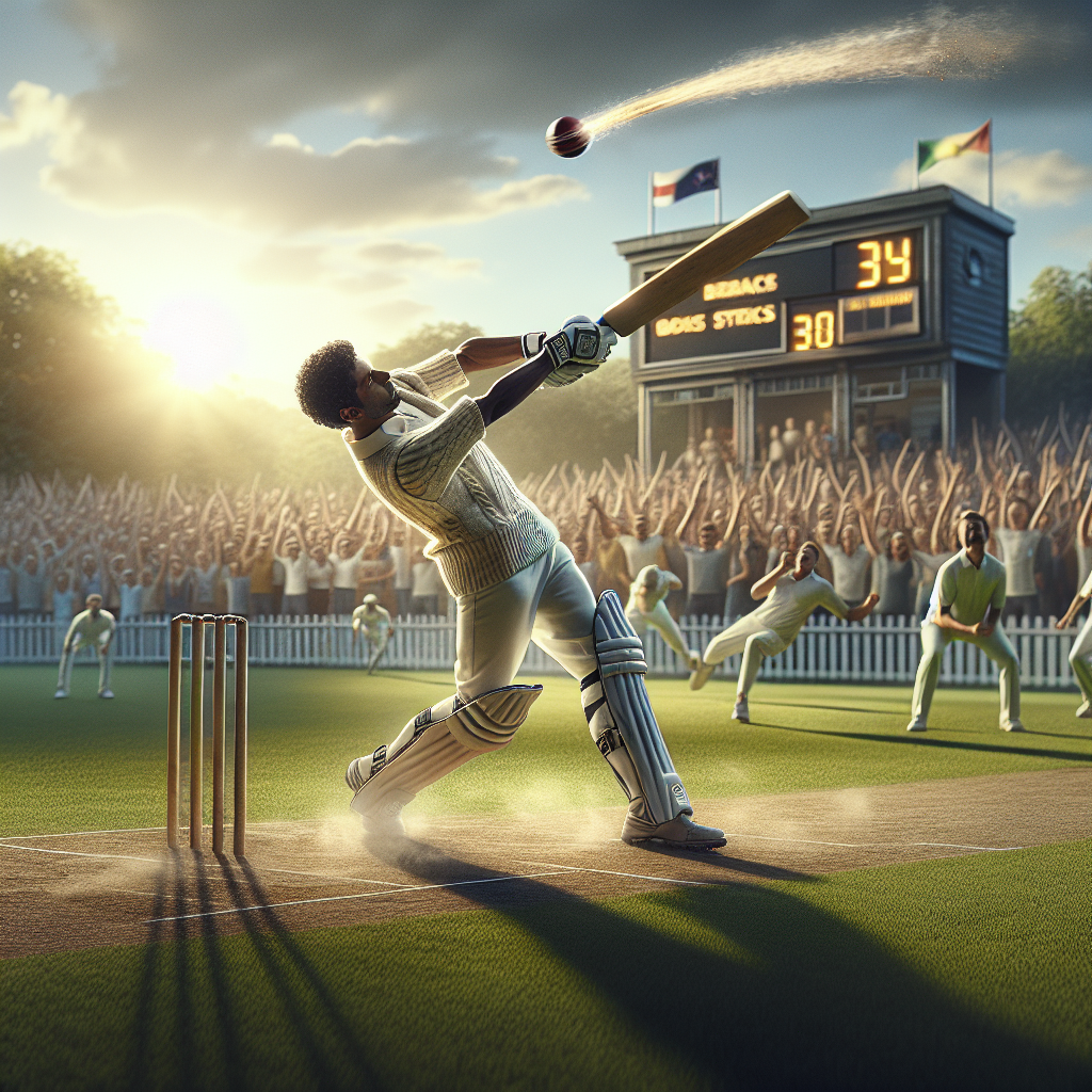 “Junior Cricket Sensation Le Fondre Smashes Epic Straight Six to Claim Top Spot in CI Rankings”