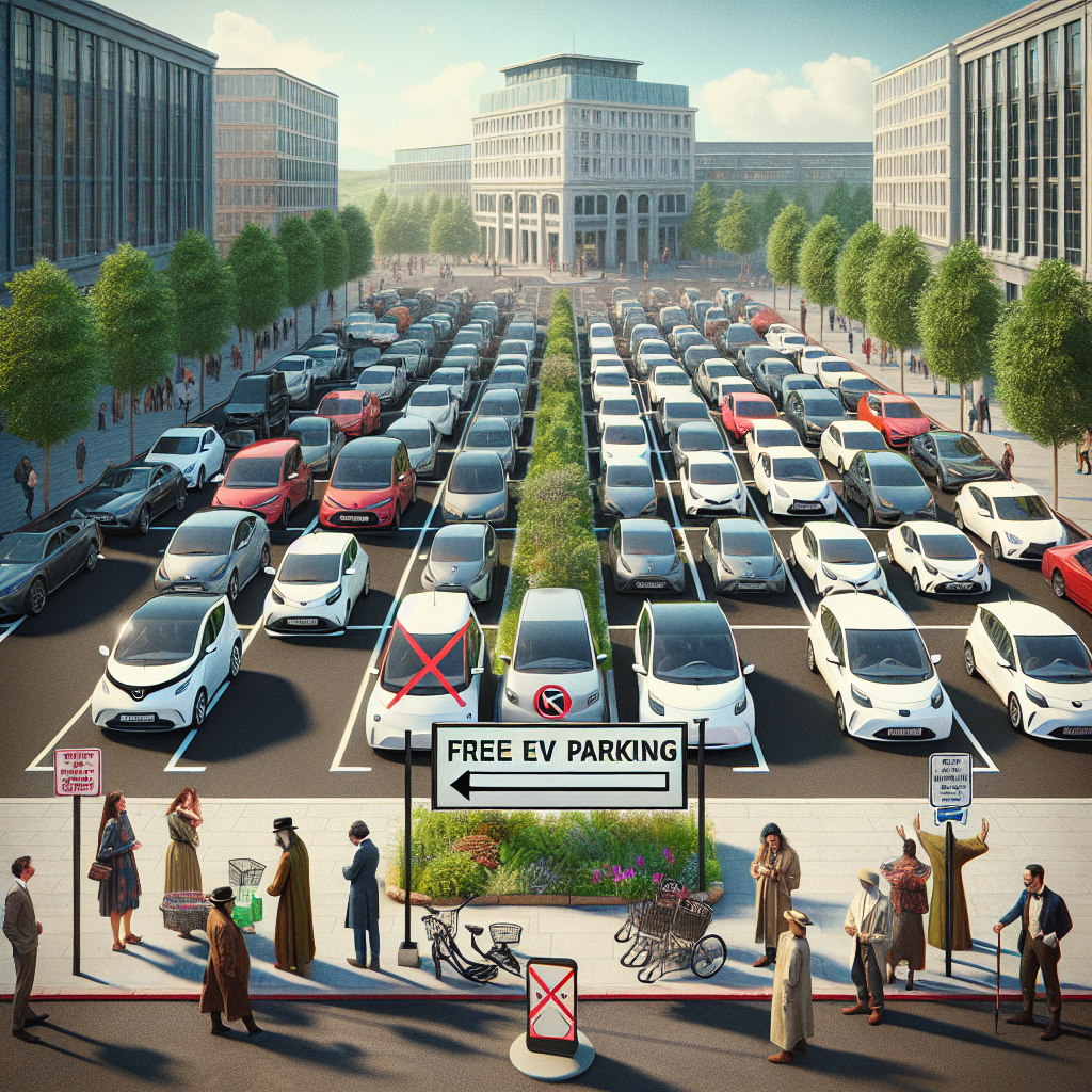 “Controversy Erupts as Free EV Parking Comes to an End in Jersey”