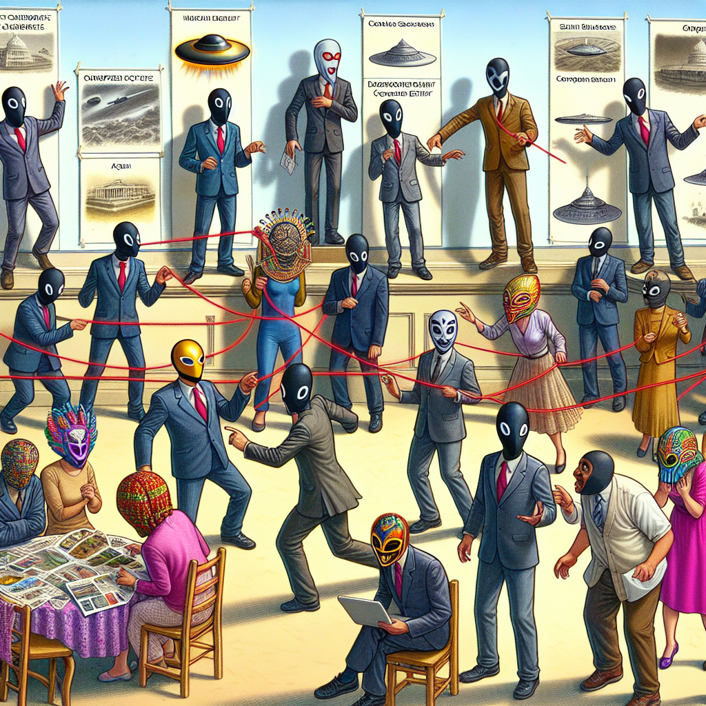 “Unmasking the Truth: Hilarious Editorial Cartoon Exposes Wild Conspiracy Theories!”