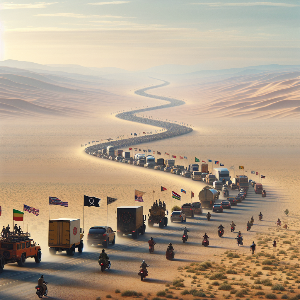 “Unveiling the Epic Border Convoy: A Gathering of Right-Wing’s Most Intriguing Conspiracies!”