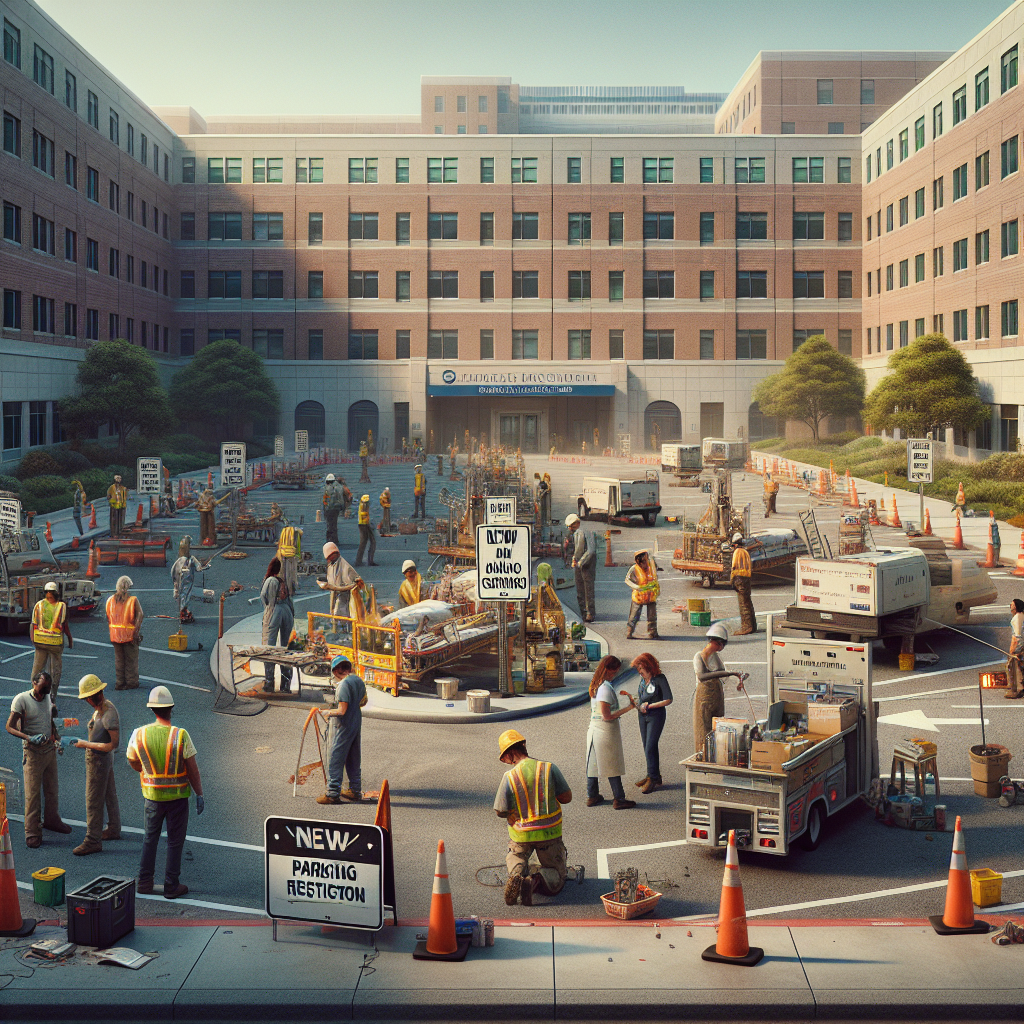 “Attention: Jersey General Hospital Implements Parking Restrictions During Renovation”