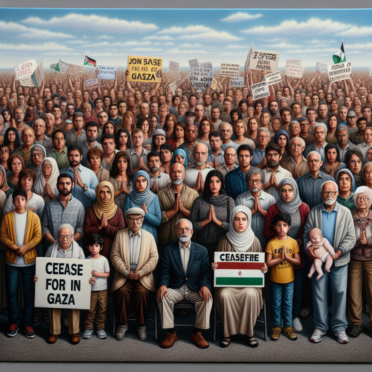 Community Unites: Jersey Residents Rally for Gaza Ceasefire