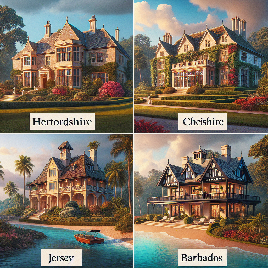 Discover the Luxurious Properties You Can Buy for £10m in Hertfordshire, Cheshire, Jersey, and Barbados