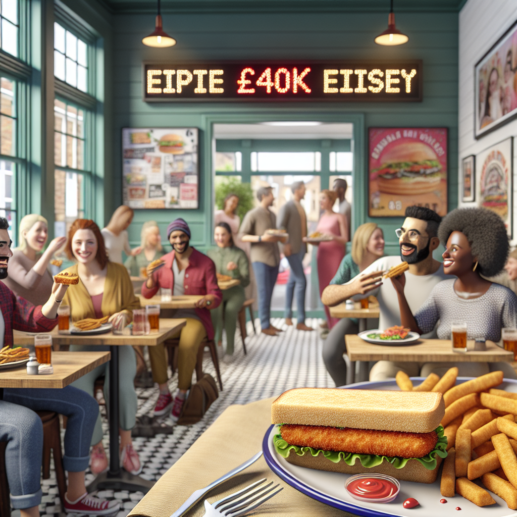 “Local Cafe Raises Impressive £40k with Popular Fish Finger Sandwiches!”
