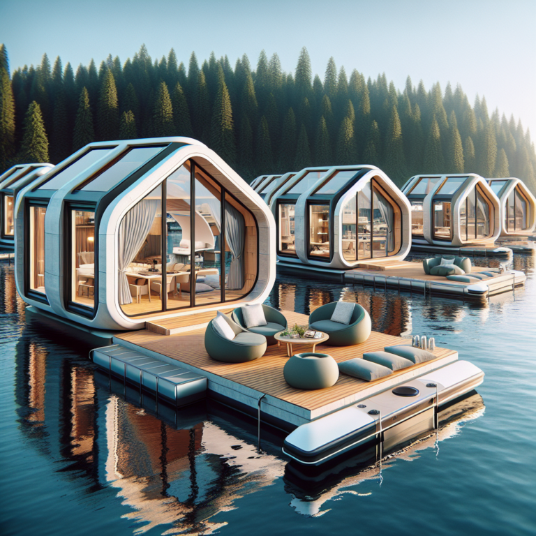 “Experience Luxury Living on Water: Six Floating Pods Coming to St Helier Marina”