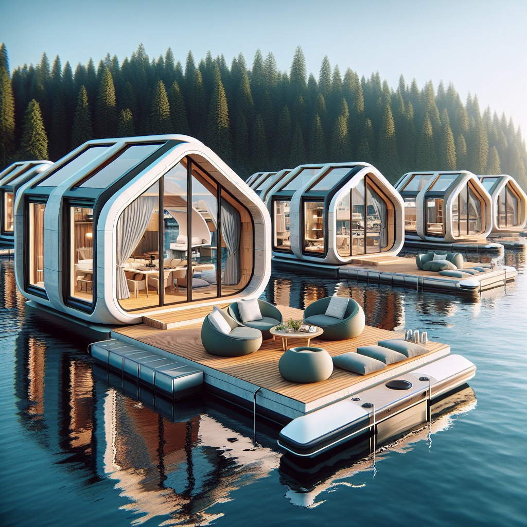 “Experience Luxury Living on Water: Six Floating Pods Coming to St Helier Marina”