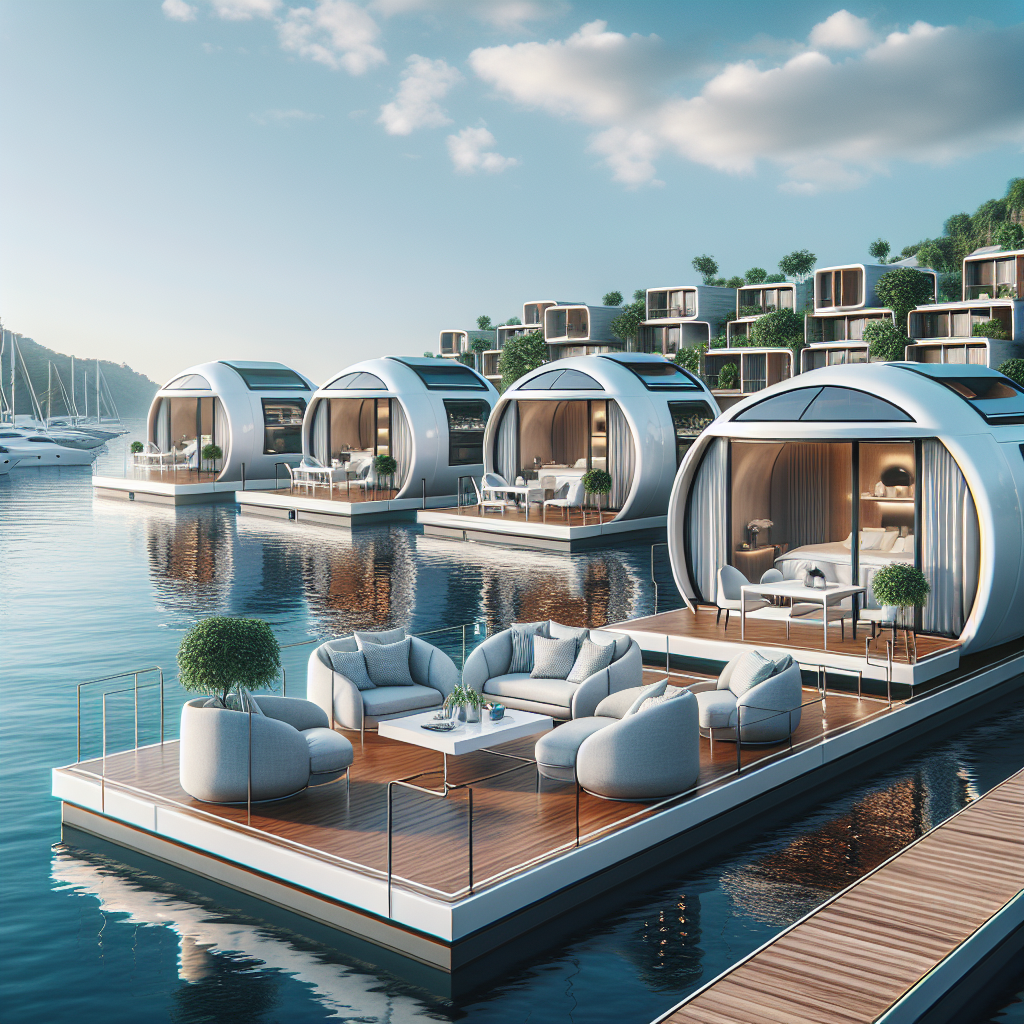 “Experience Luxury Living on Water: Six Floating Pods Coming to St Helier Marina”