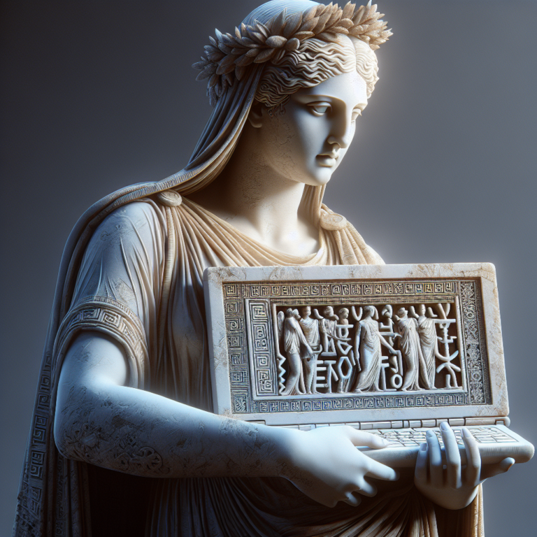 Mysterious Ancient Greek Statue Depicts Woman with “Laptop” – What’s the Secret Behind It?
