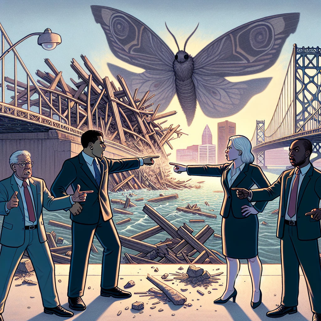 Conservatives point fingers at various causes for Baltimore bridge collapse, stopping short of blaming Mothman