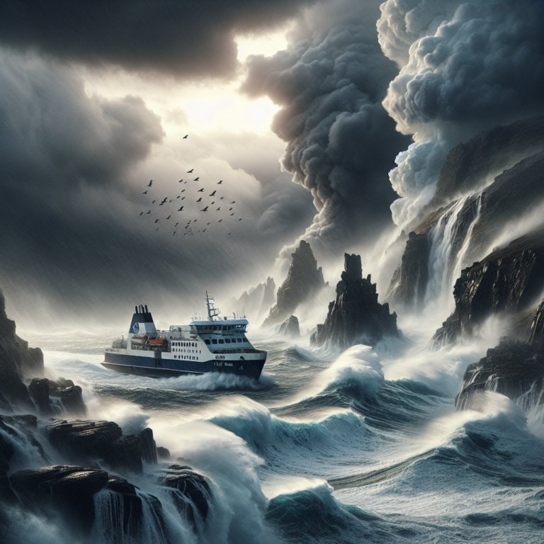 “Ferry Services Disrupted in Channel Islands Due to Storm Kathleen”
