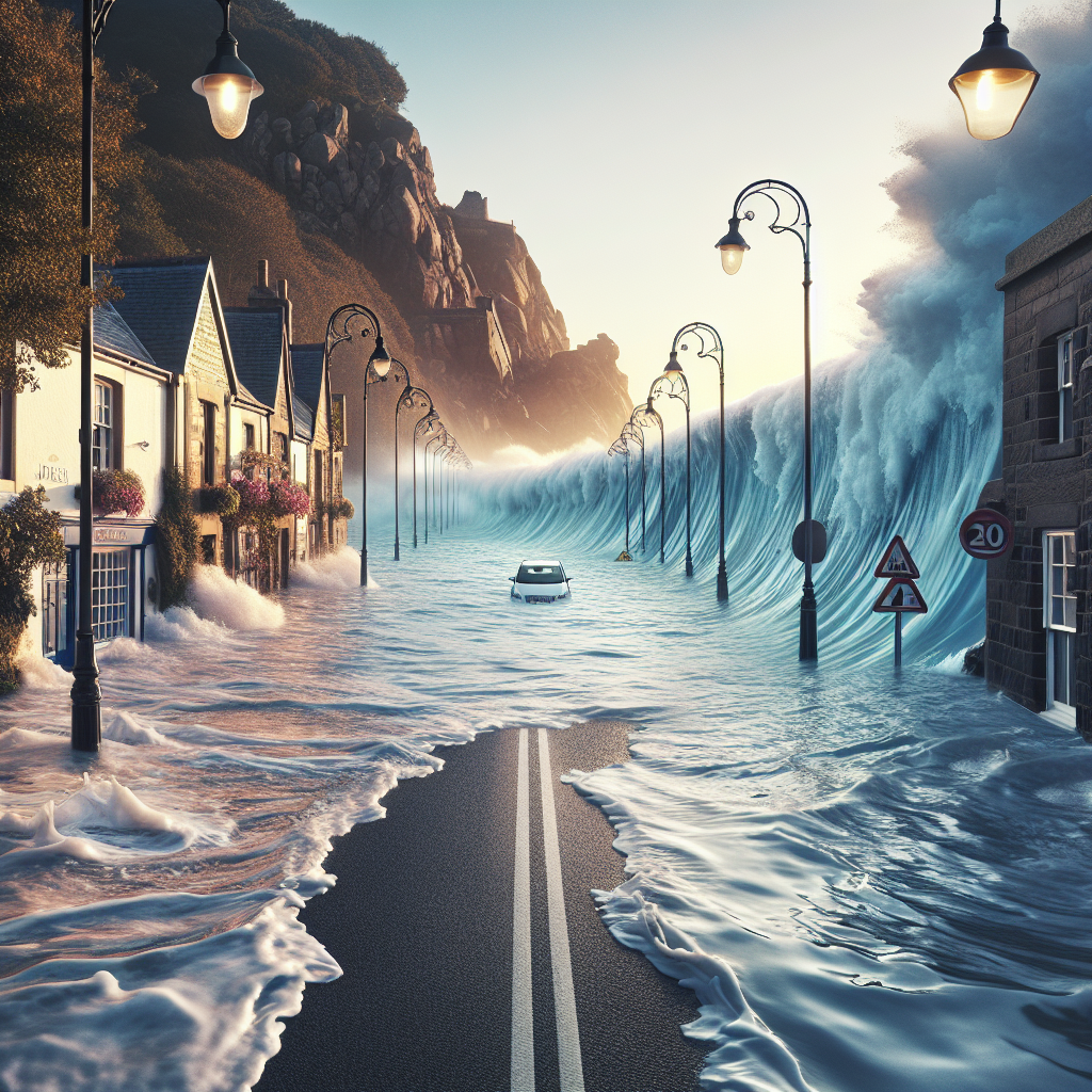 Video: Jersey roads impassable due to high tide