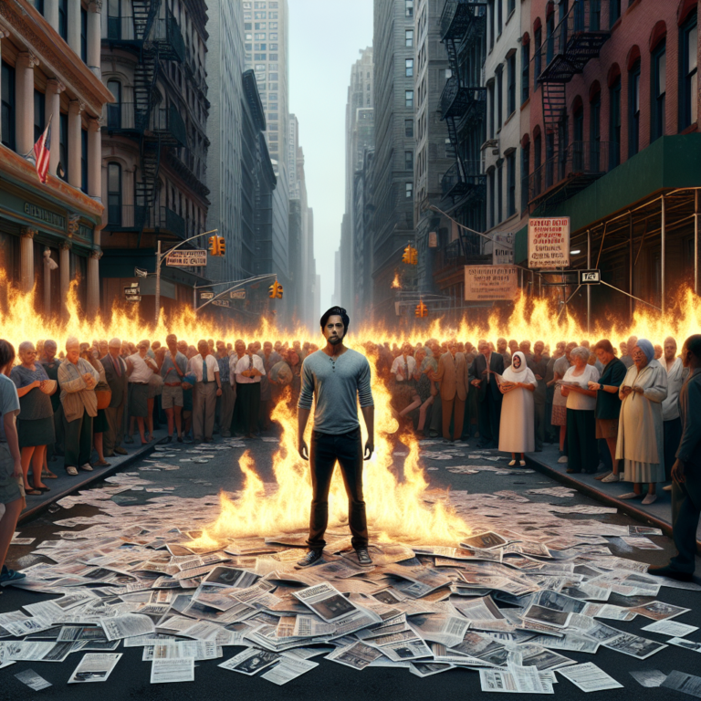 Man Sets Himself on Fire in New York After Distributing Conspiracy Theory Pamphlets – Critical Condition