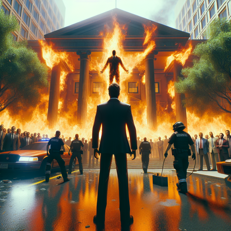 “Shocking Incident: Man Sets Himself on Fire Outside Trump Trial”