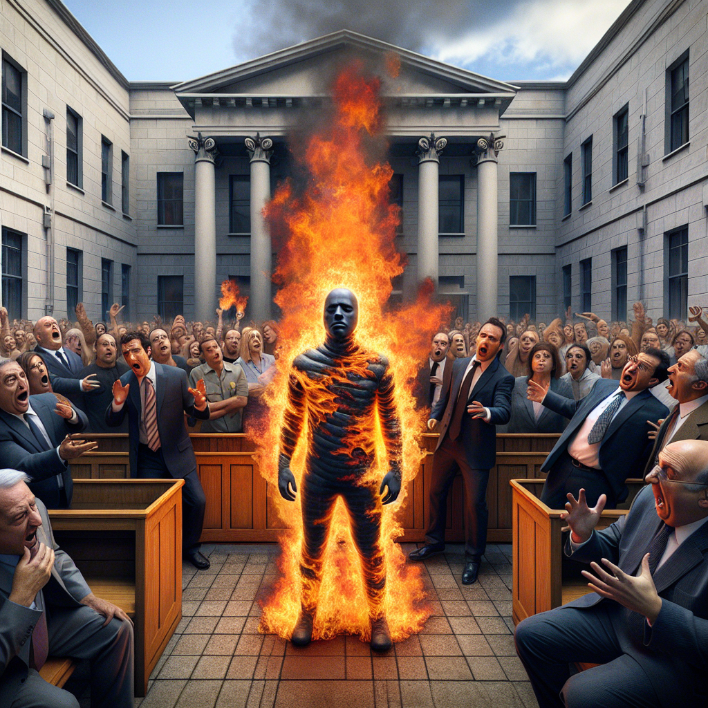 “Shocking Incident: Man Sets Himself on Fire Outside Trump Trial”