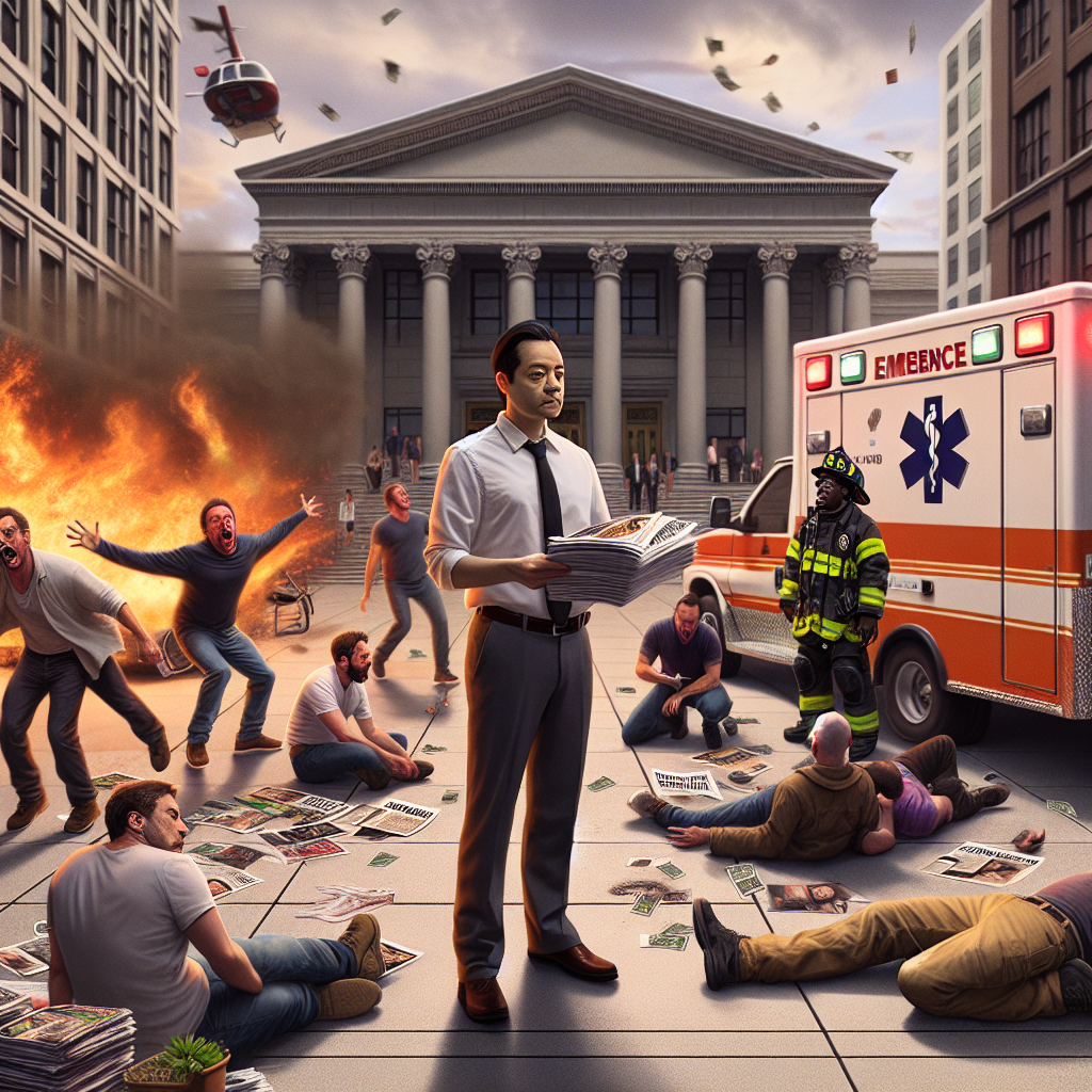 Shocking Incident: Man Distributes Conspiracy Theory Pamphlets Before Self-Immolation at Trump Trial