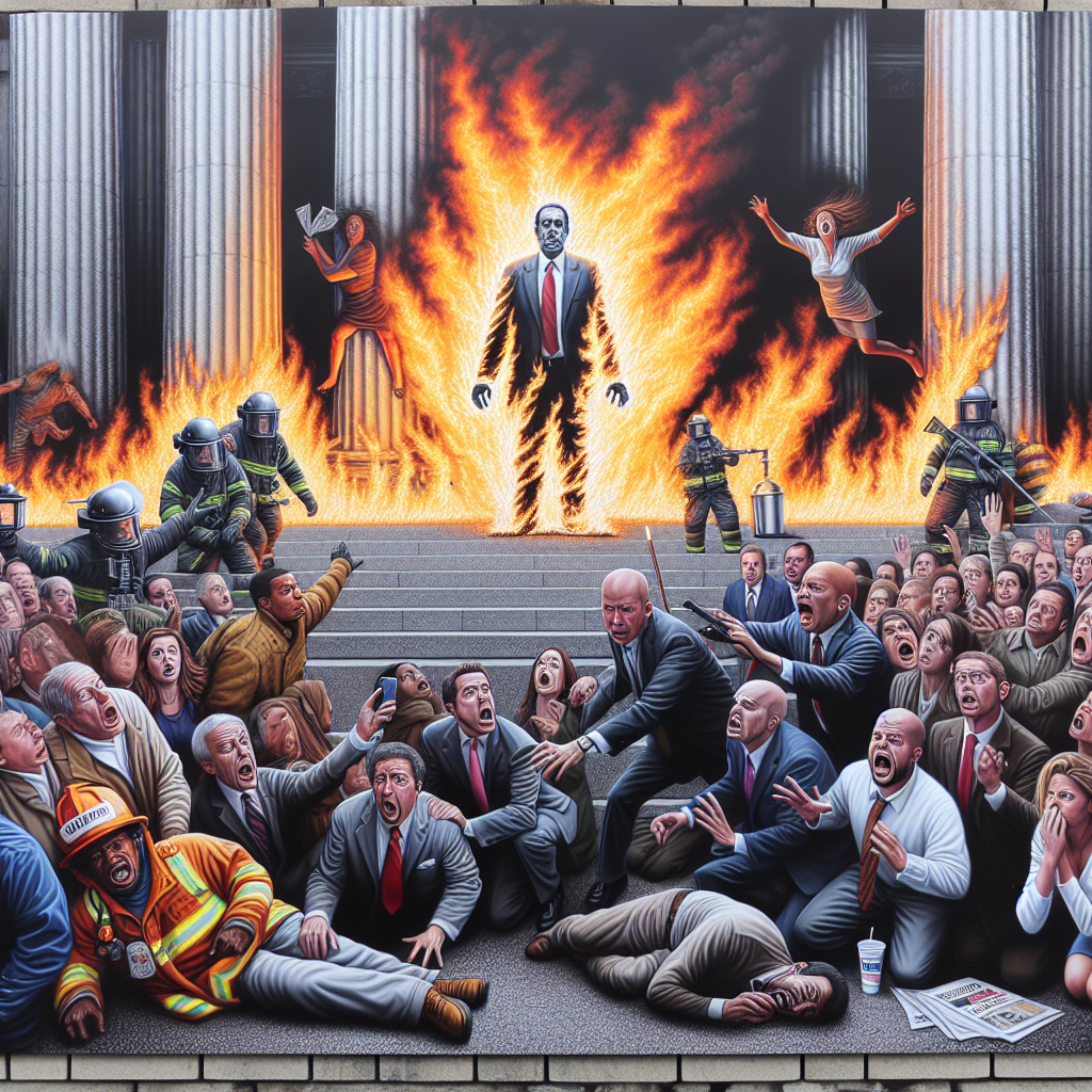 “Shocking Incident: Man Sets Himself on Fire Outside Trump Trial”