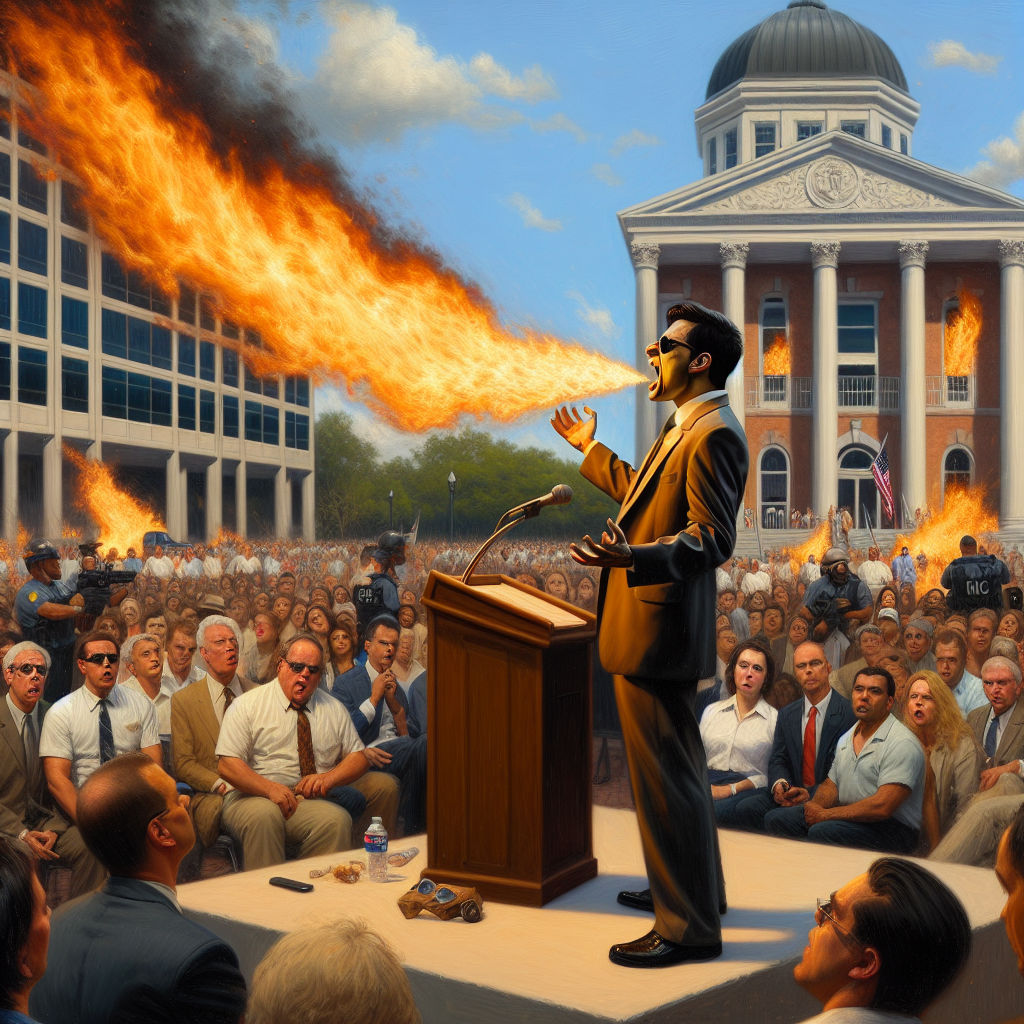 “Shocking: Florida Man Sets Himself on Fire Outside Trump Trial Courthouse While Spreading Conspiracy Theories”