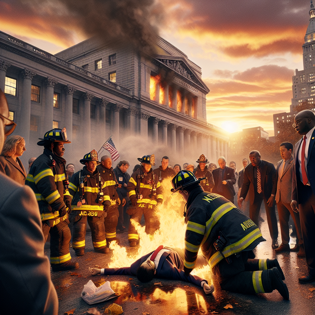 “Tragic Outcome: Man, 37, Passes Away After Setting Himself on Fire Outside Trump’s NYC Trial”