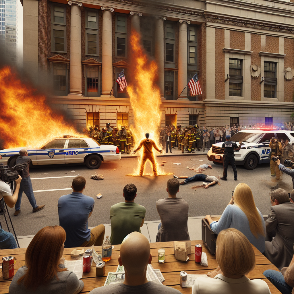 “Shocking Incident: Man Sets Himself on Fire Outside Trump Trial”