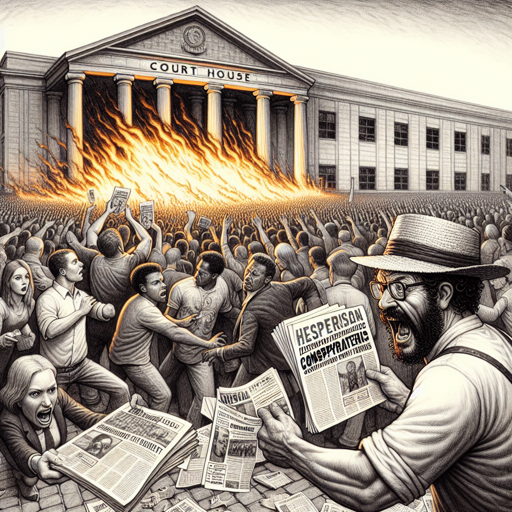 “Bizarre Incident Unfolds Outside Trump Trial as Man Distributes Conspiracy Theory Pamphlets Before Setting Himself Ablaze”