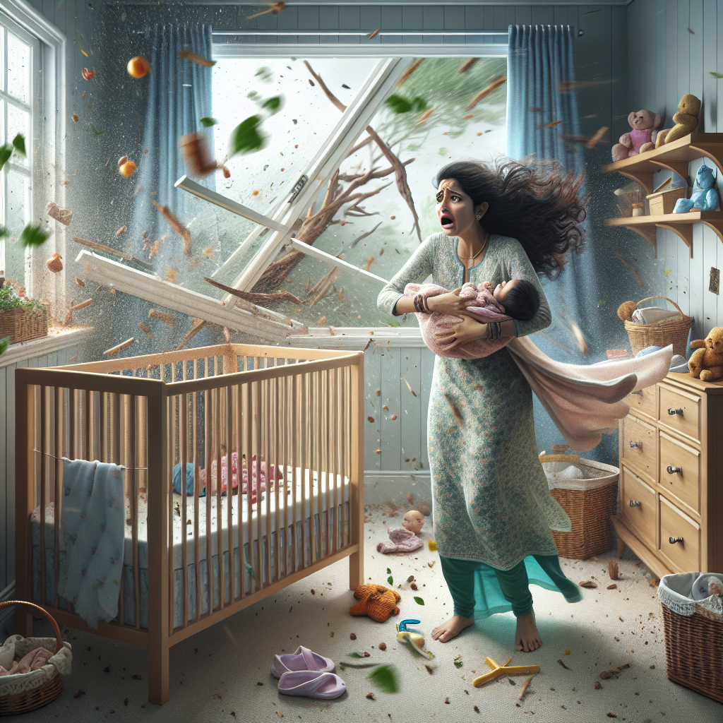 Terrifying Moment: Mother recalls baby’s room window shattered by 102mph winds
