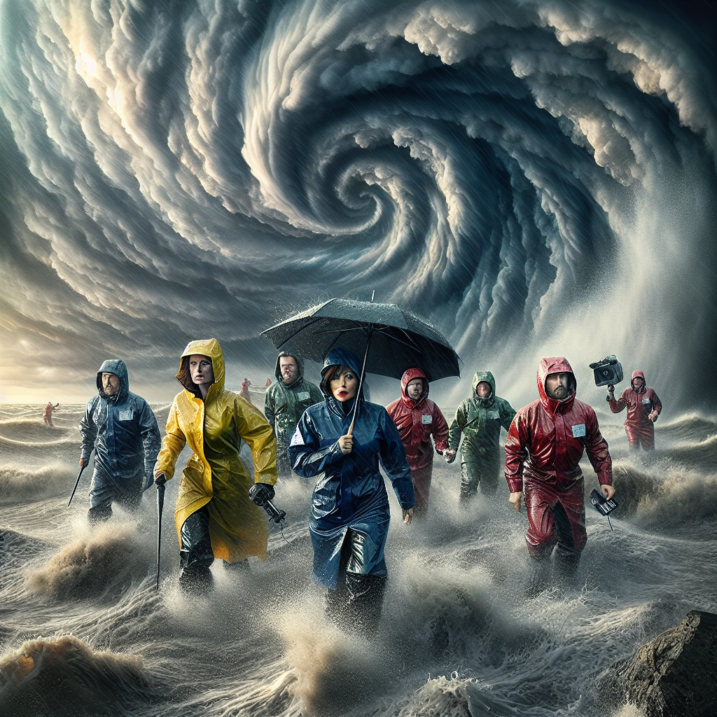 Reporters from Top News Outlets Brave Storm Ciaran