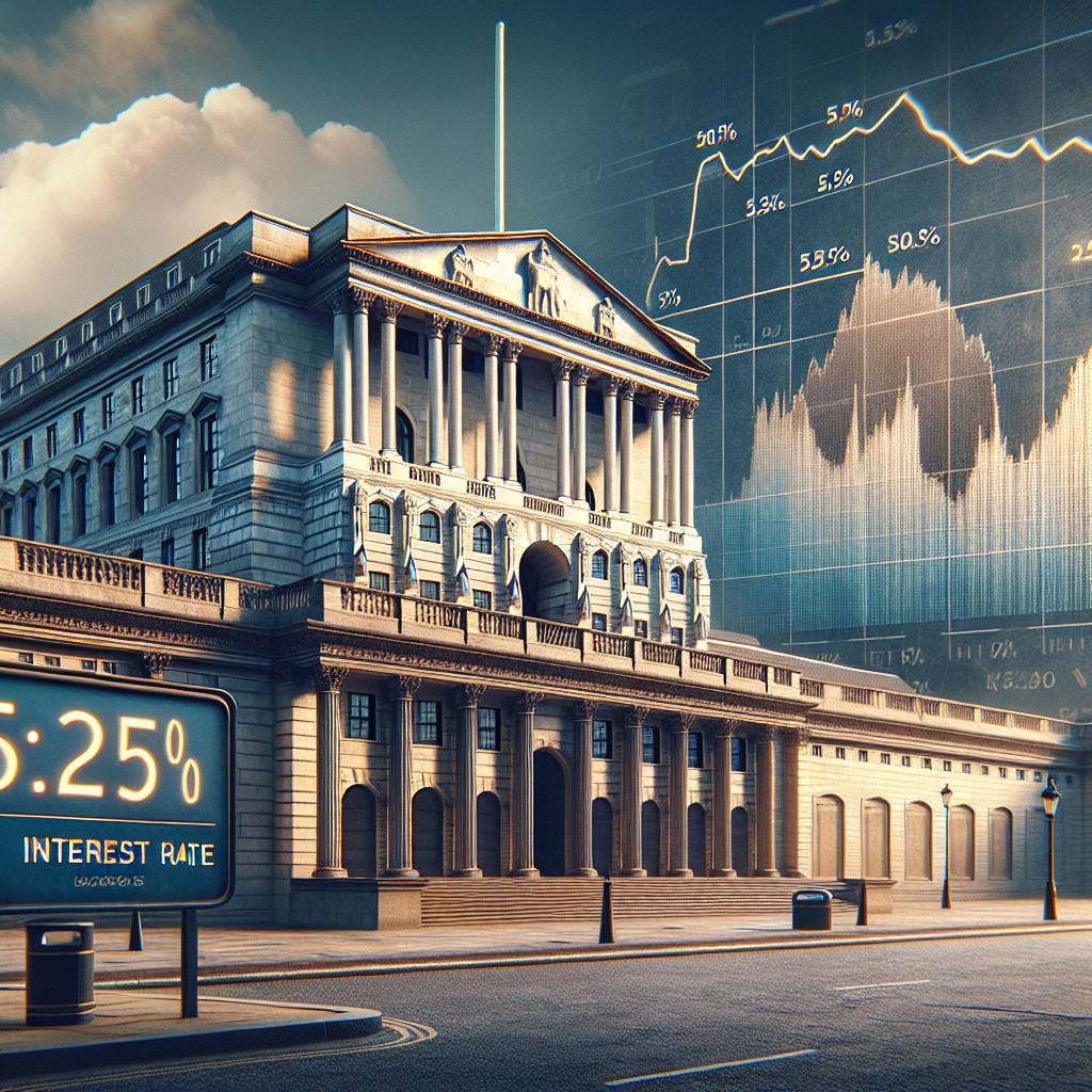 “Bank of England Holds Interest Rate Steady at 5.25% for the 6th Time, Looking for Further Evidence of Controlled Inflation”