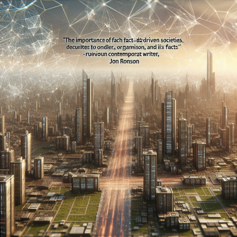 “Discover Why Jon Ronson Believes Fact-Driven Societies Are Key to Stability”