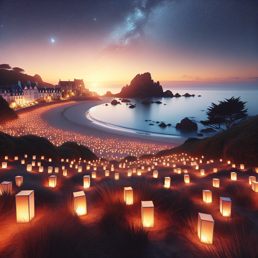 “Experience the Magical Glow of 300 Lanterns Lighting Up St Brelade’s Bay in a Heartwarming Tribute”
